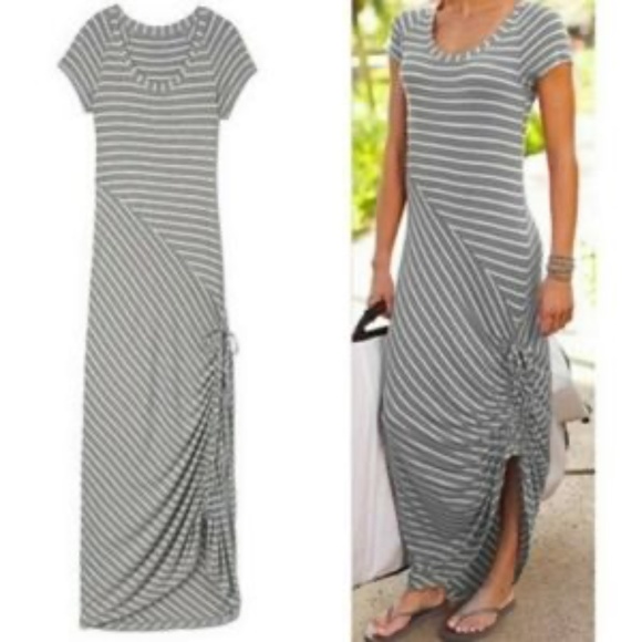 Athleta, Dusky Shark Bite Cinch Maxi Dress - Picture 1 of 9